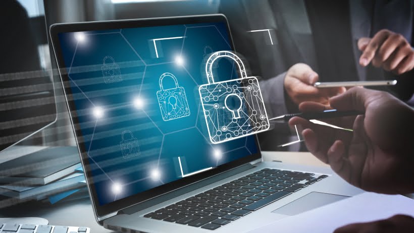 A graphic for Internet security.