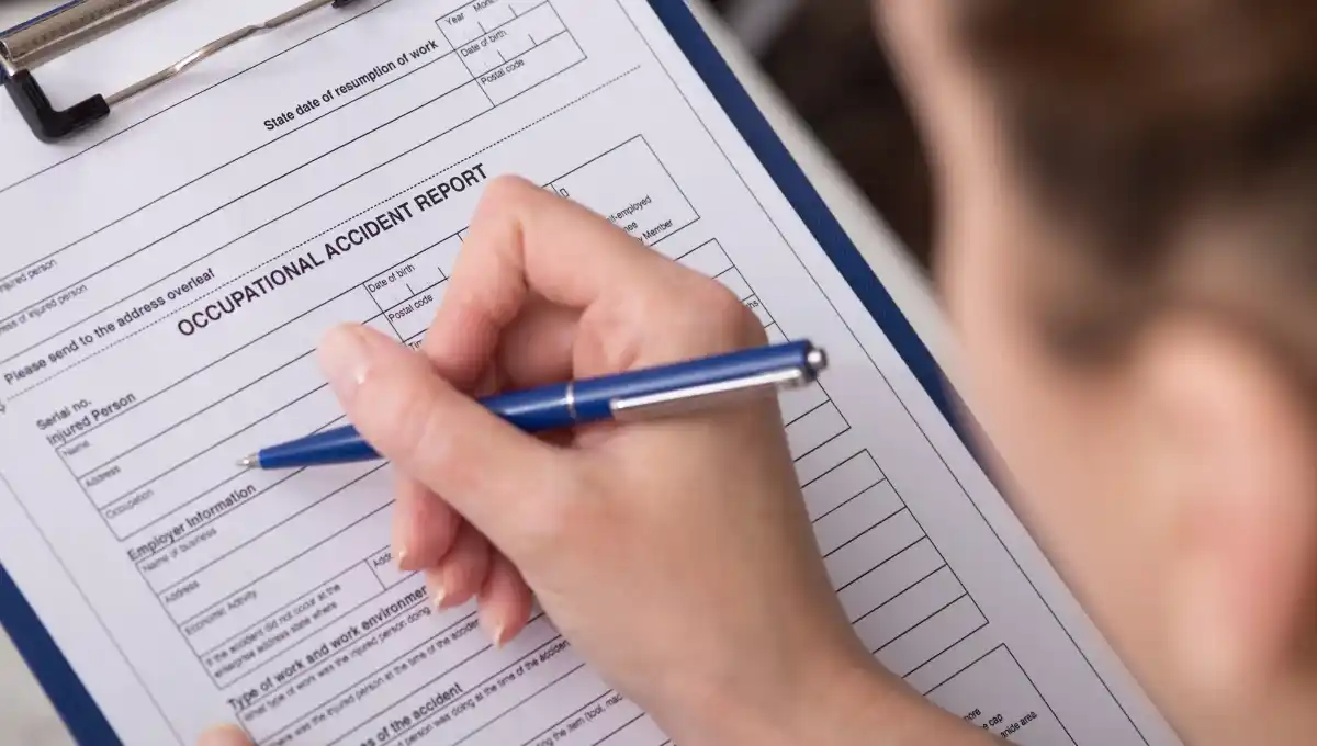 Construction accident form