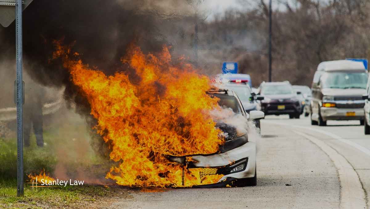 Electric Car Caught on Fire - Stanley Law Office