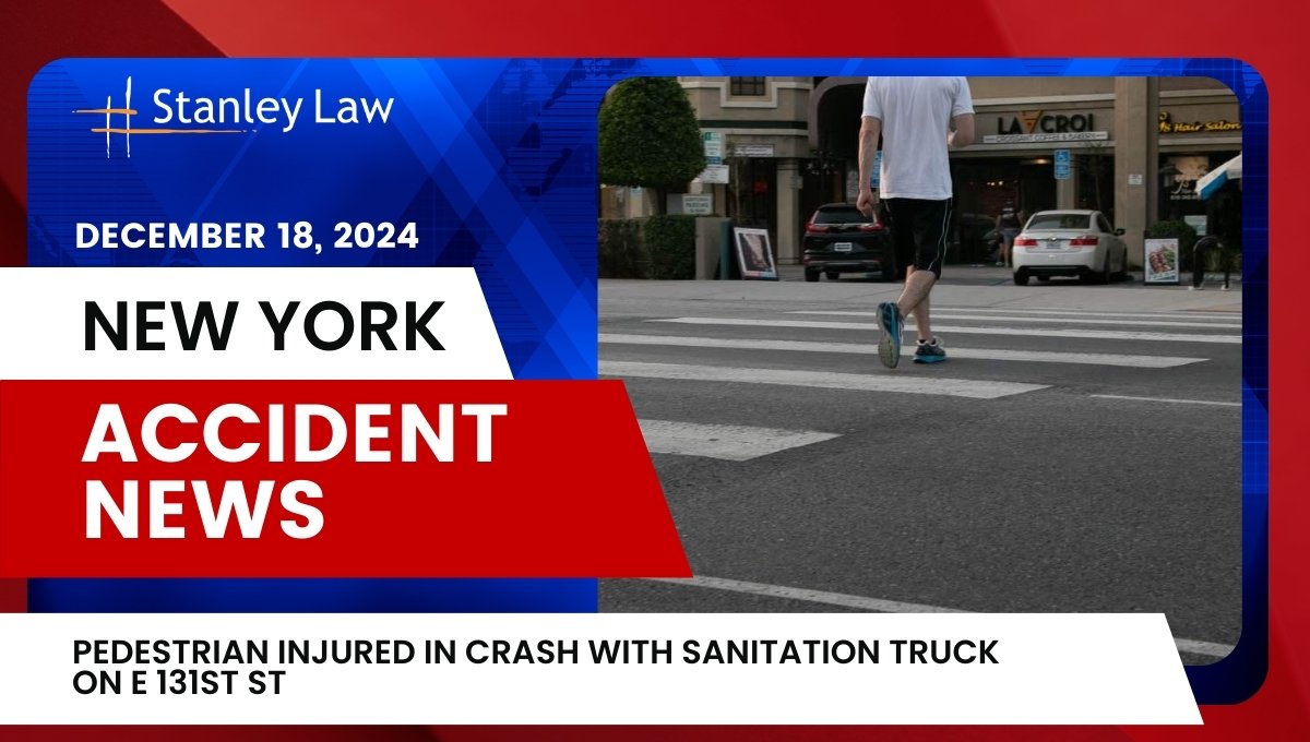 Pedestrian Injured in Crash with Sanitation Truck on E 131st St