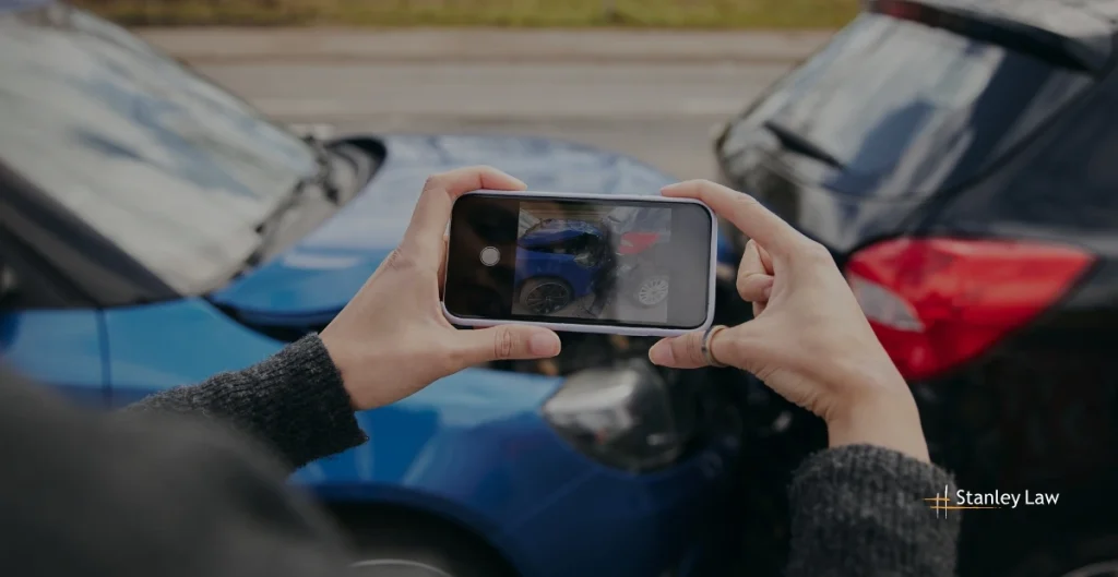 Clicking picture of the vehicle as a evidence