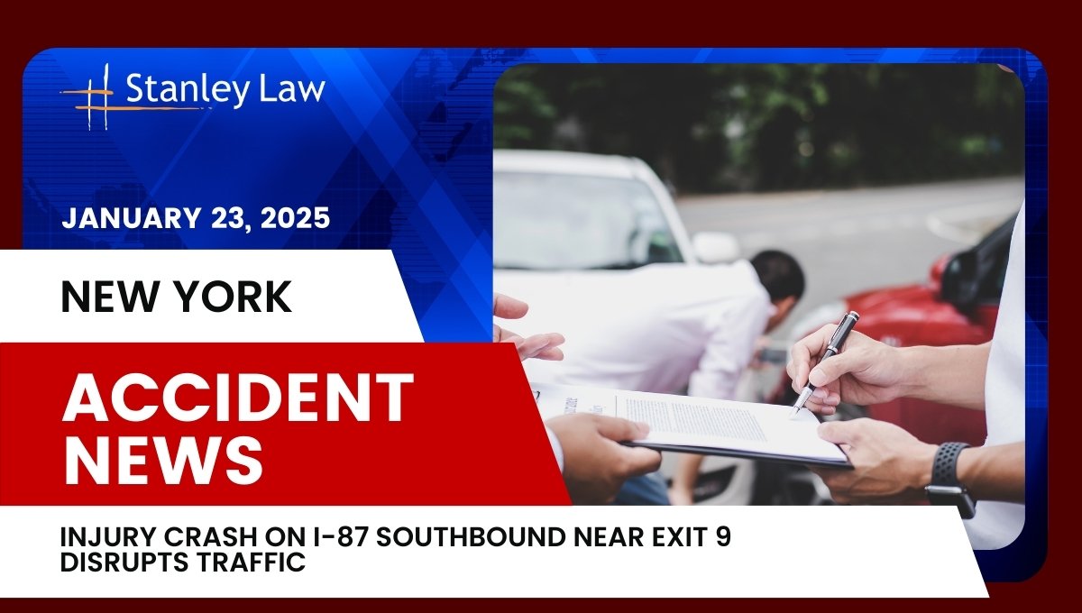 Injury Crash on I-87 Southbound Near Exit 9 Disrupts Traffic