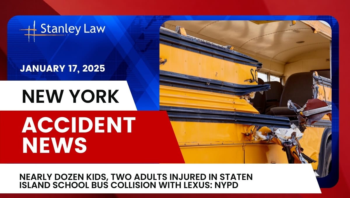 Nearly dozen kids, two adults injured in Staten Island school bus collision with Lexus