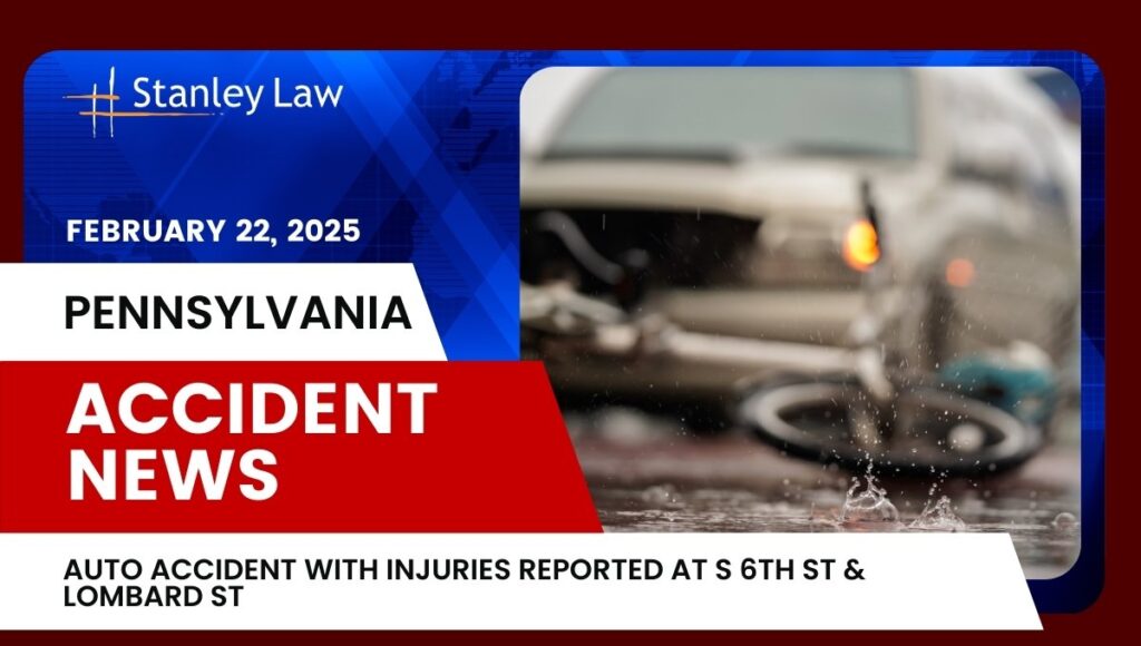 Auto Accident with Injuries Reported at S 6th St & Lombard St