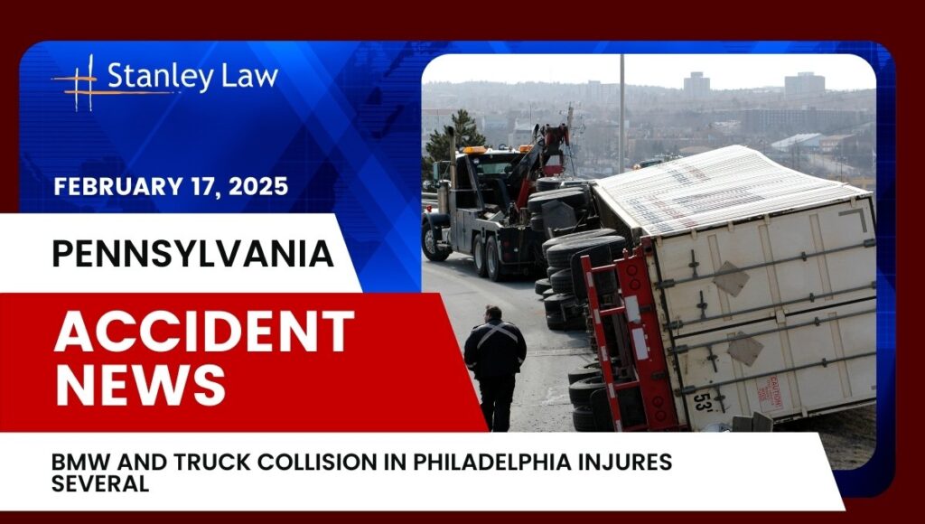 BMW and Truck Collision in Philadelphia Injures Several