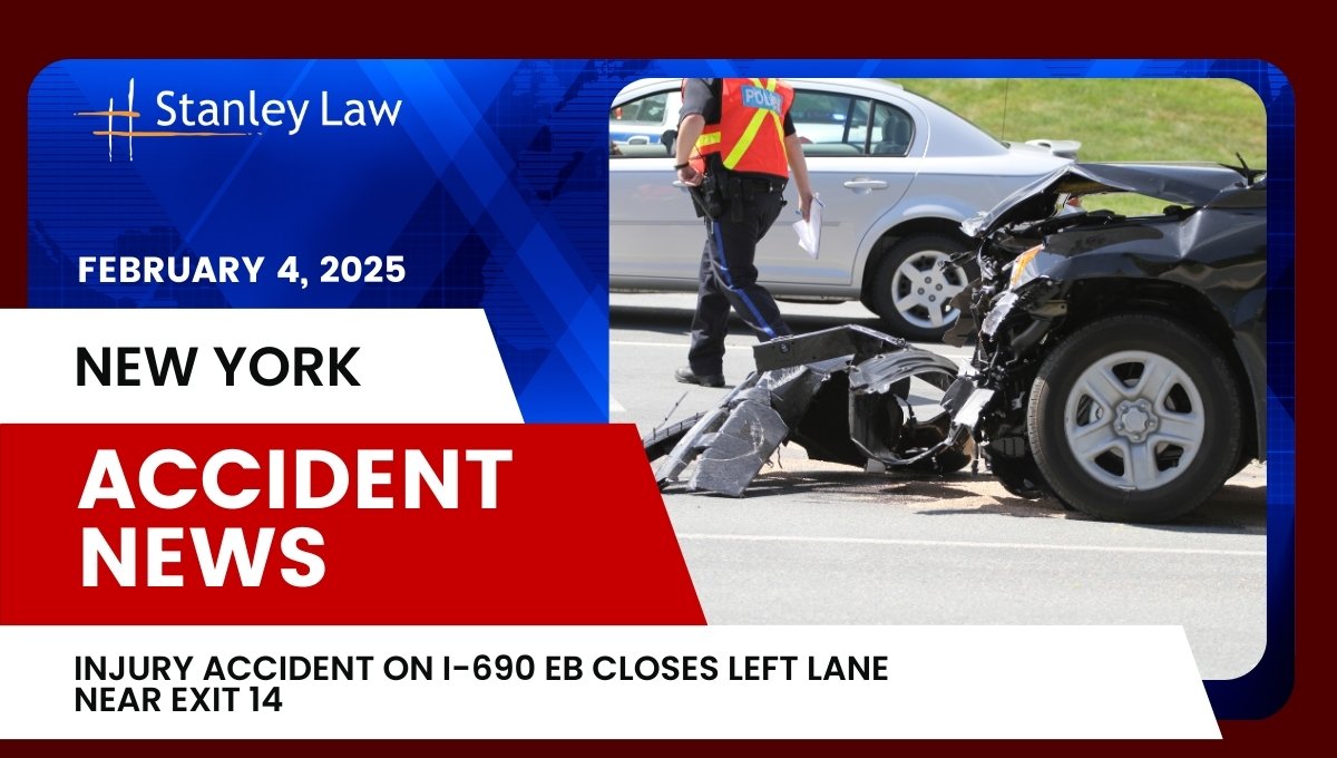 Injury Accident on I-690 EB Closes Left Lane Near Exit 14