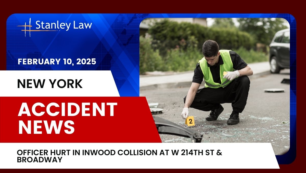 Officer Hurt in Inwood Collision at W 214th St & Broadway