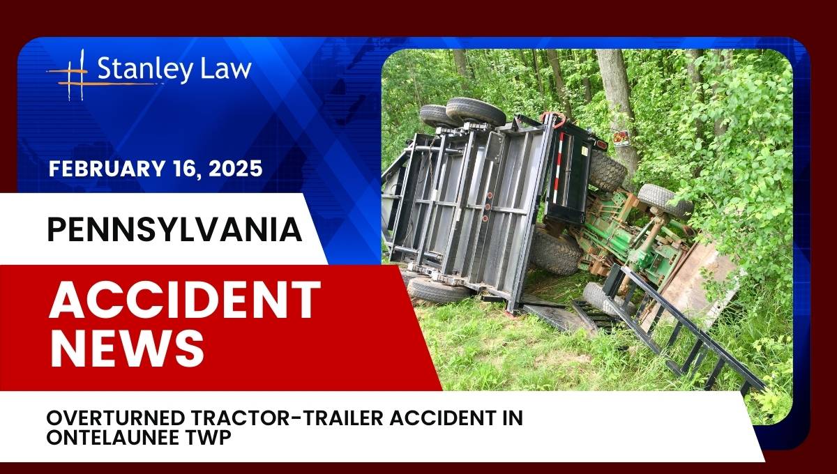 Overturned Tractor-Trailer Accident in Ontelaunee Twp