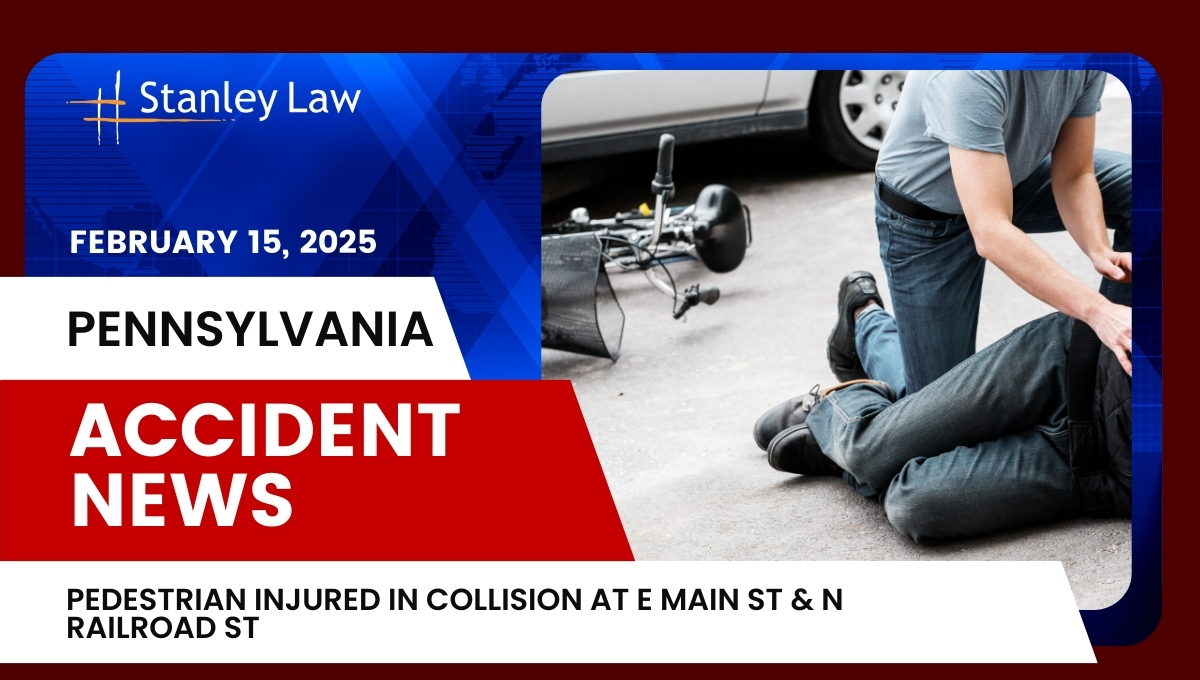 Pedestrian Injured in Collision at E Main St & N Railroad St
