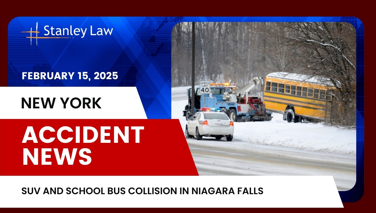 SUV and School Bus Collision in Niagara Falls