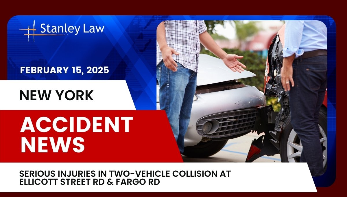 Serious Injuries in Two-Vehicle Collision at Ellicott Street Rd and Fargo Rd
