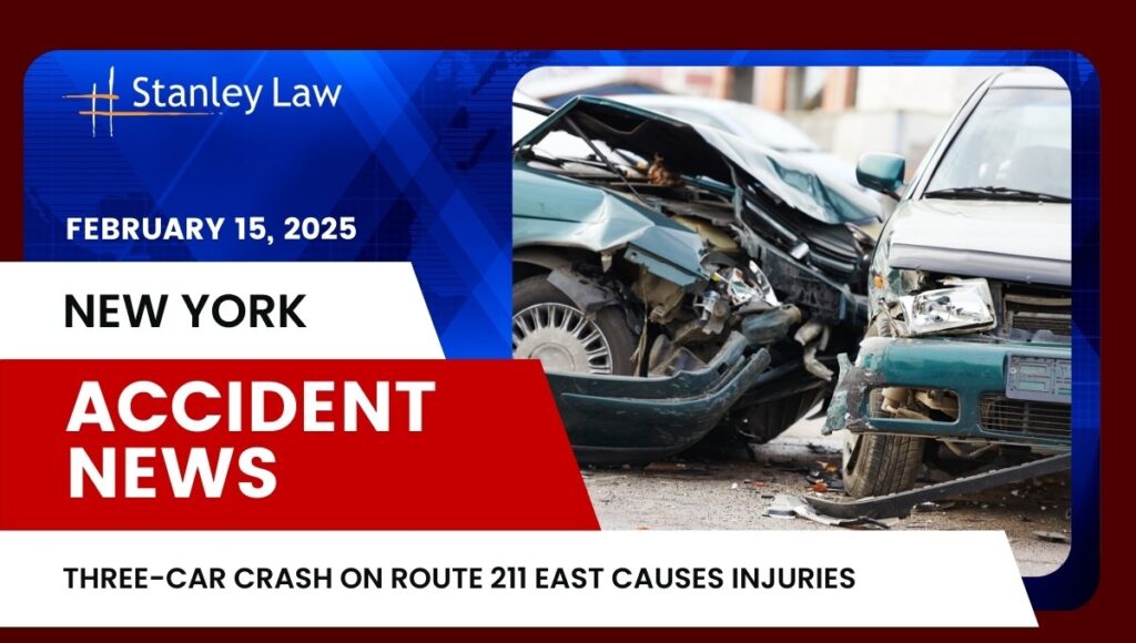 Three Car Crash on Route 211 East Causes Injuries