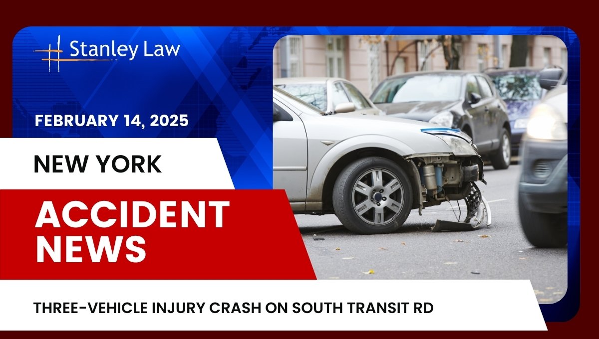 Three-Vehicle Injury Crash on South Transit Rd
