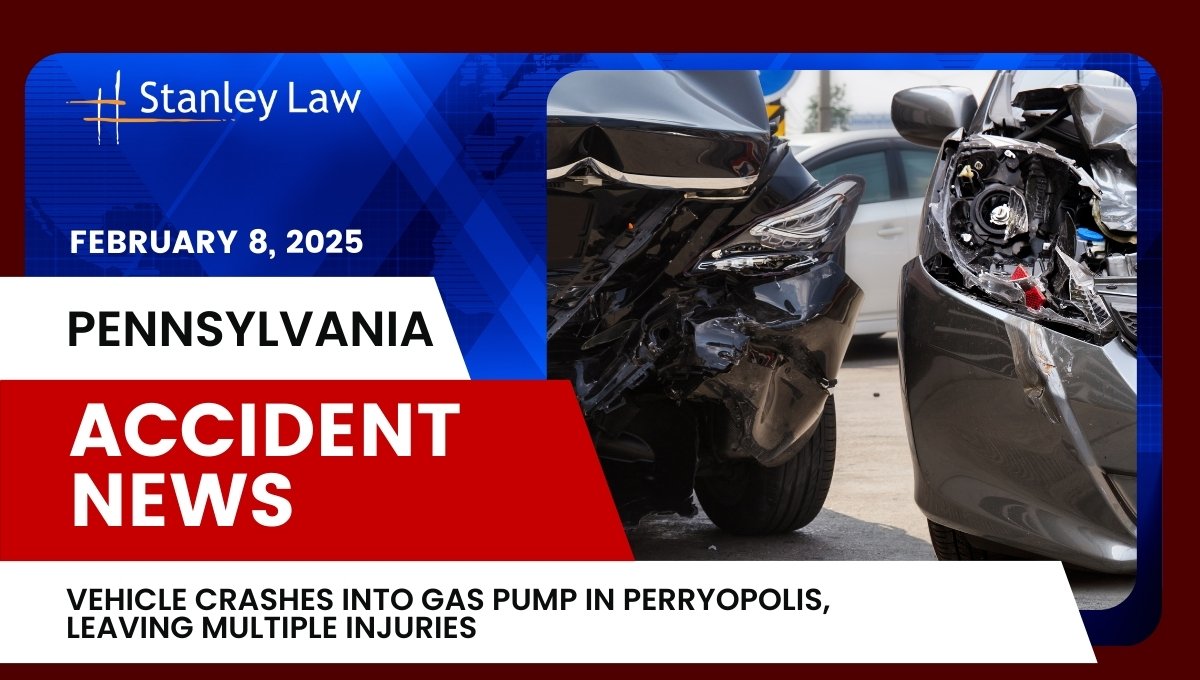 Vehicle Crashes Into Gas Pump in Perryopolis, Leaving Multiple Injuries