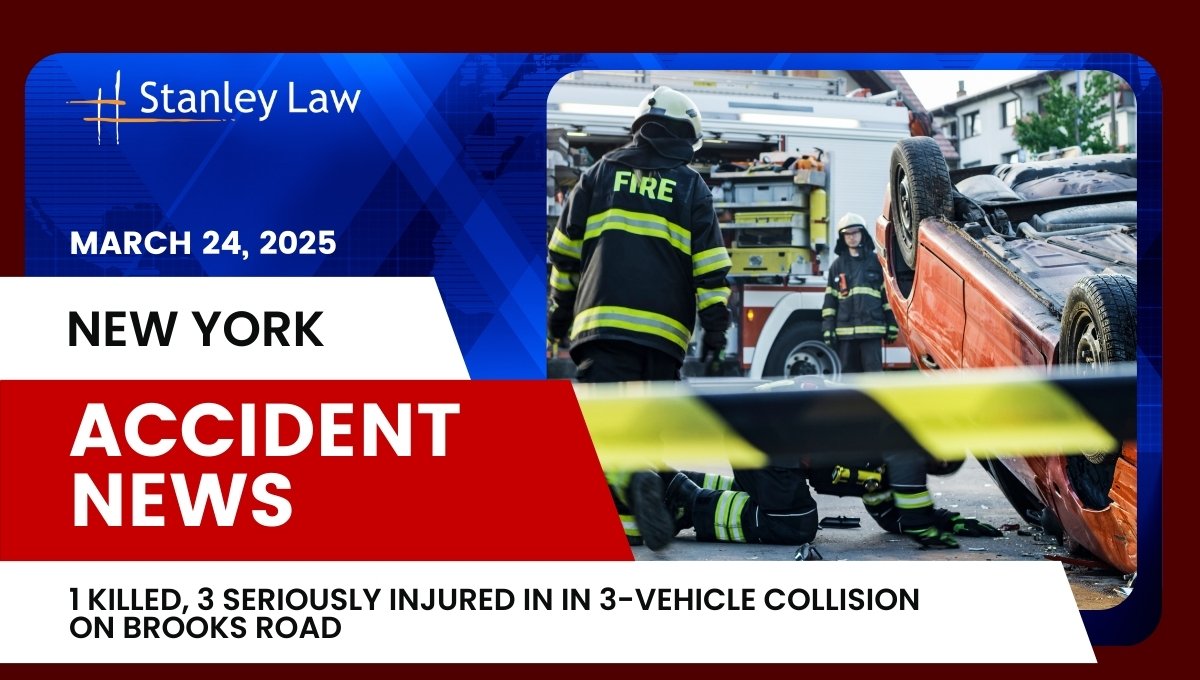 1 Killed, 3 Seriously Injured in 3-Vehicle Collision on Brooks Road, NY