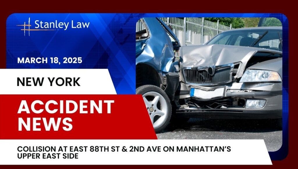 Collision at East 88th St & 2nd Ave on Manhattan’s Upper East Side, NY