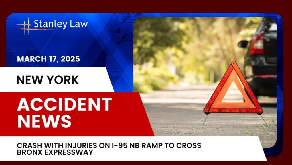 Crash with Injuries on I-95 NB Ramp to Cross Bronx Expressway, NY