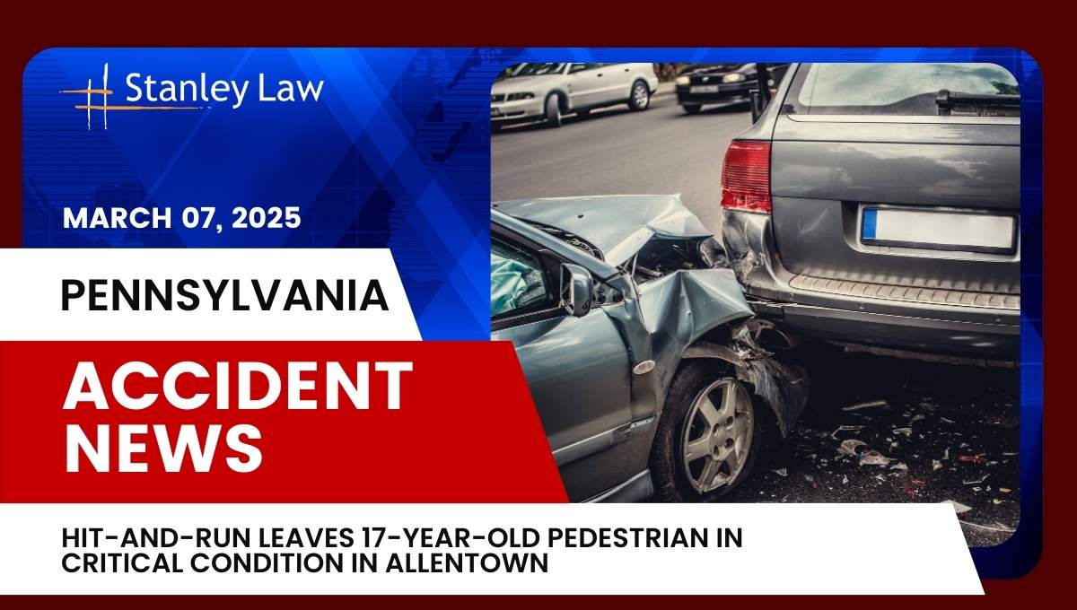 Hit-and-Run Leaves 17-Year-Old Pedestrian in Critical Condition in Allentown, PA