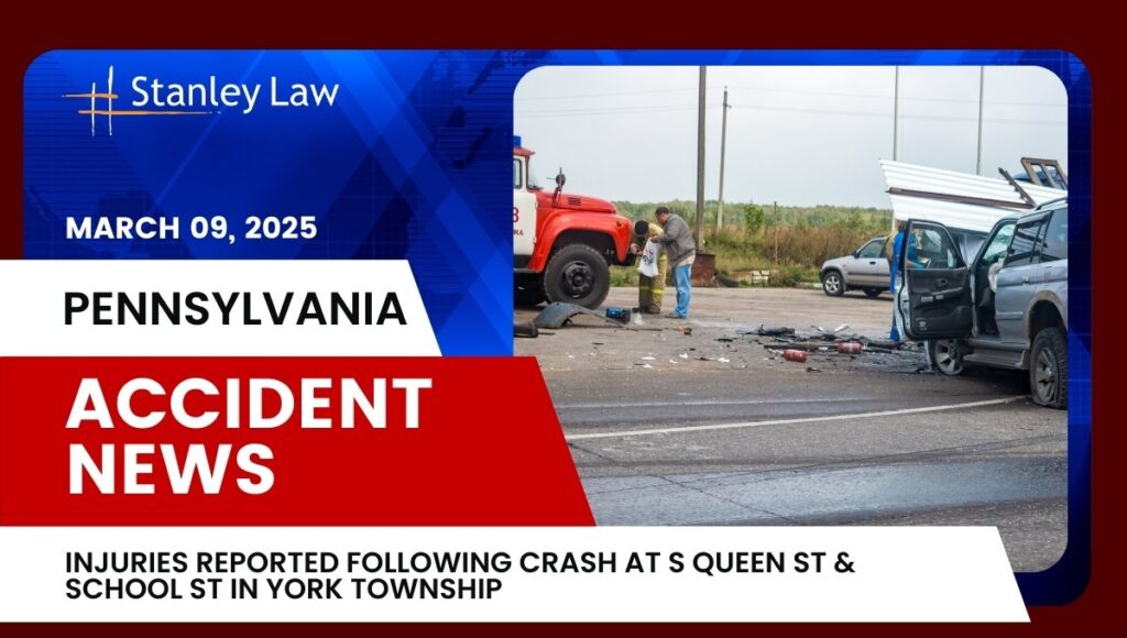 Injuries Reported Following Crash at S Queen St and School St in York Township, PA