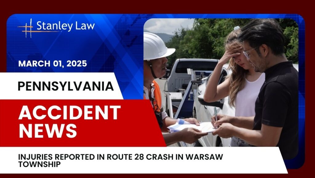 Injuries Reported in Route 28 Crash in Warsaw Township, PA