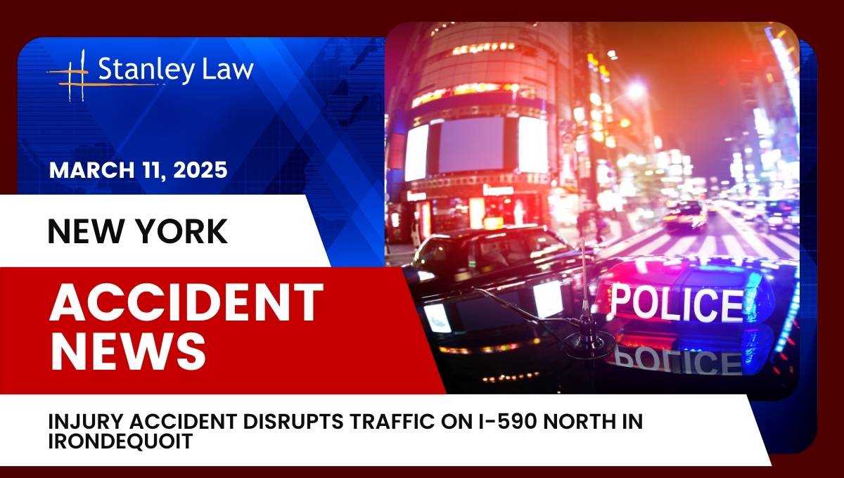Injury Accident Disrupts Traffic on I-590 North in Irondequoit, NY