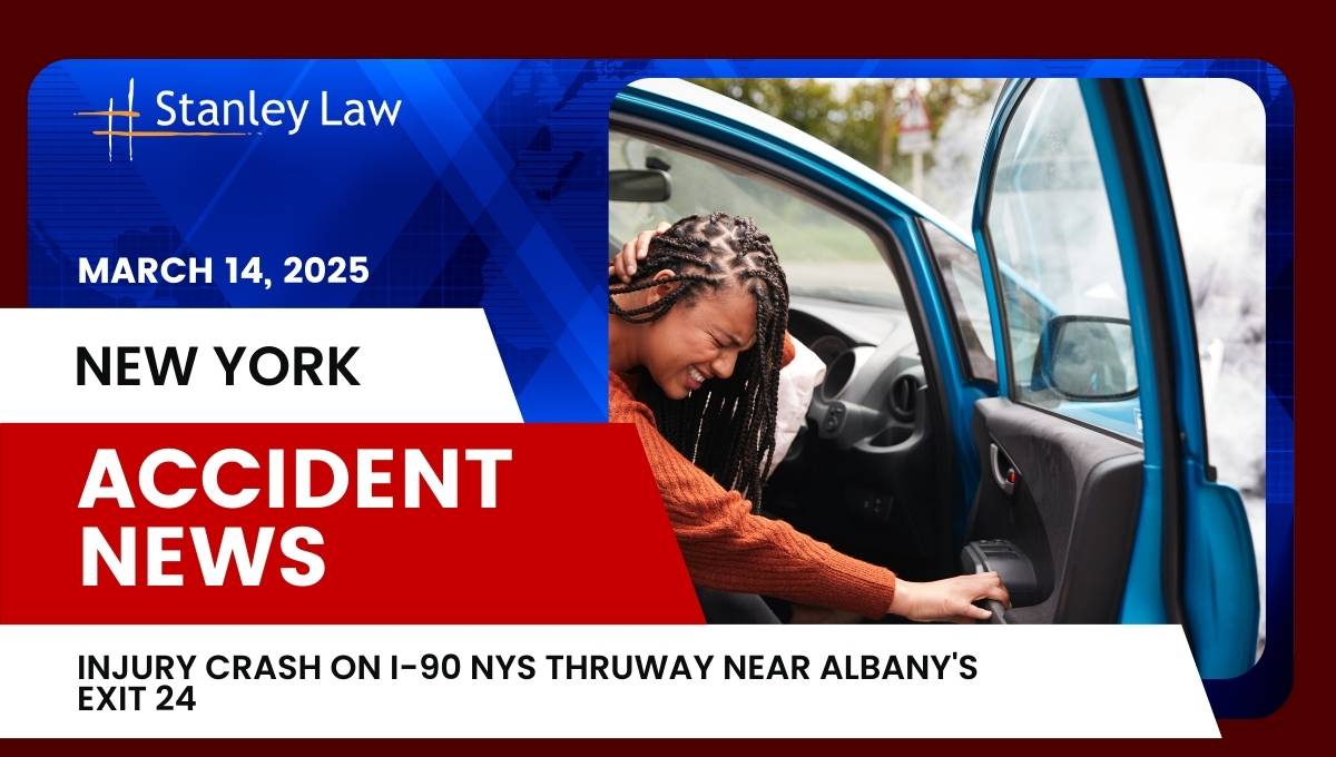 Injury Crash on I-90 NYS Thruway Near Albany's Exit 24