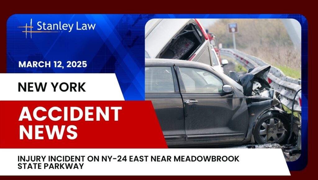 Injury Incident on NY 24 East Near Meadowbrook State Parkway, NY
