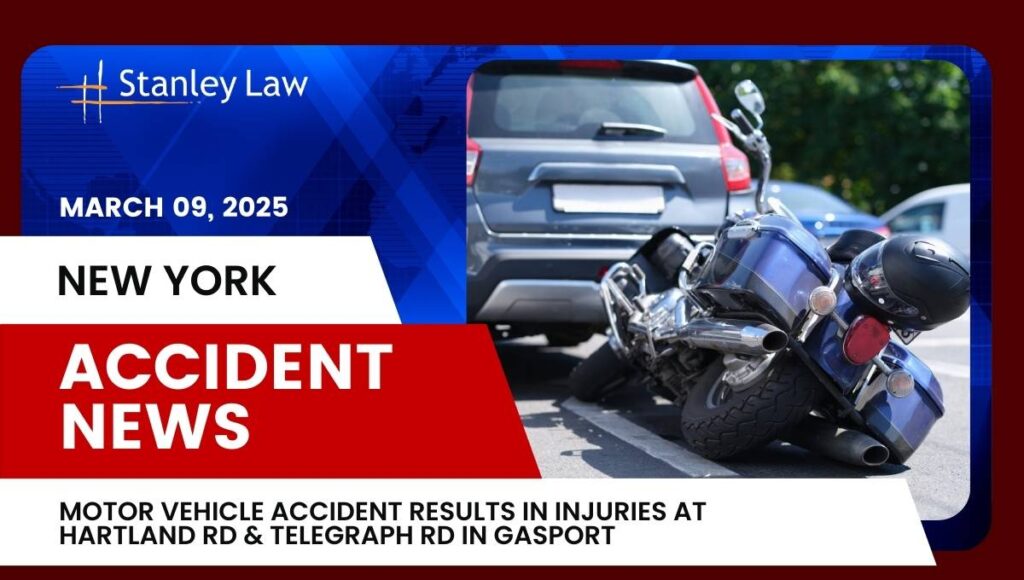 Motor Vehicle Accident Results in Injuries at Hartland Rd and Telegraph Rd in Gasport, NY