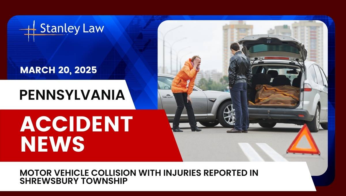 Motor Vehicle Collision with Injuries Reported in Shrewsbury Township, PA