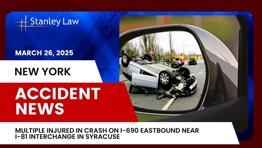 Multiple Injured in Crash on I-690 Eastbound Near I-81 Interchange in Syracuse, NY