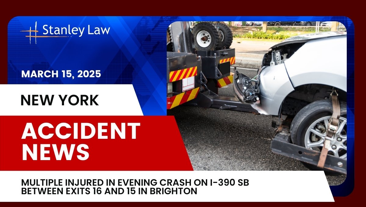 Multiple Injured in Evening Crash on I-390 SB Between Exits 16 and 15 in Brighton, NY