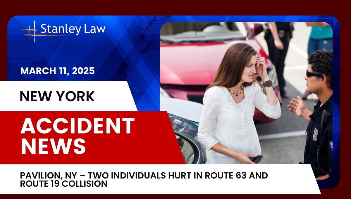 Pavilion, NY – Two Individuals Hurt in Route 63 and Route 19 Collision, NY