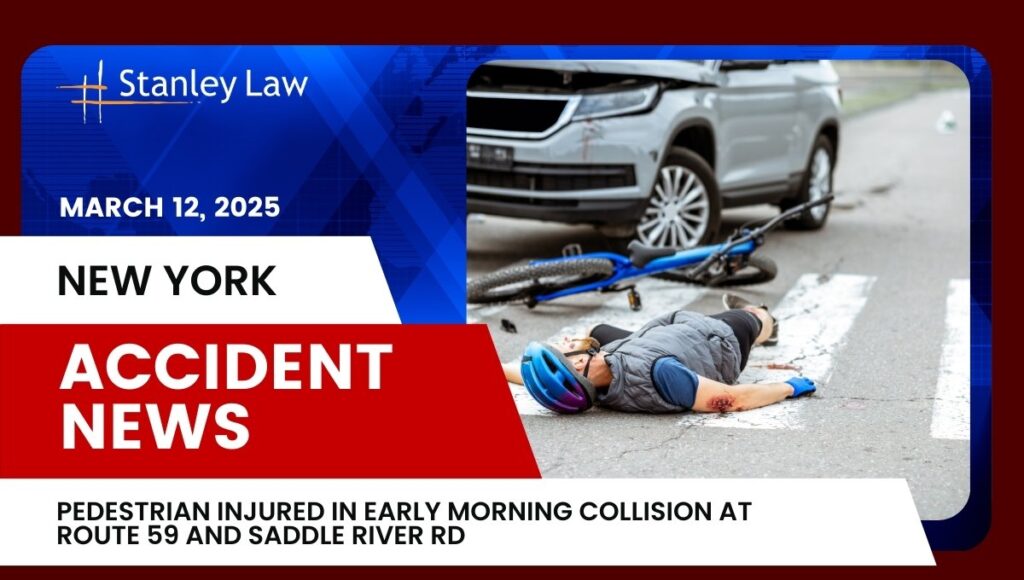 Pedestrian Injured in Early Morning Collision at Route 59 and Saddle River Rd, NY