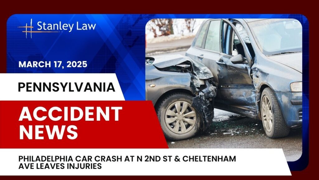 Philadelphia Car Crash at N 2nd St and Cheltenham Ave Leaves Injuries, PA