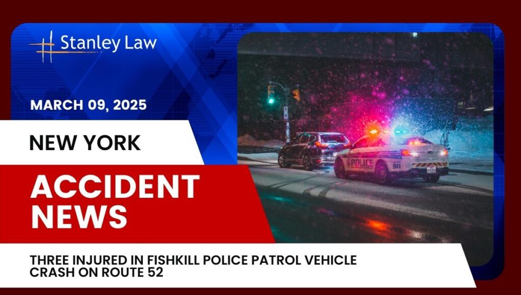 Three Injured in Fishkill Police Patrol Vehicle Crash on Route 52, NY