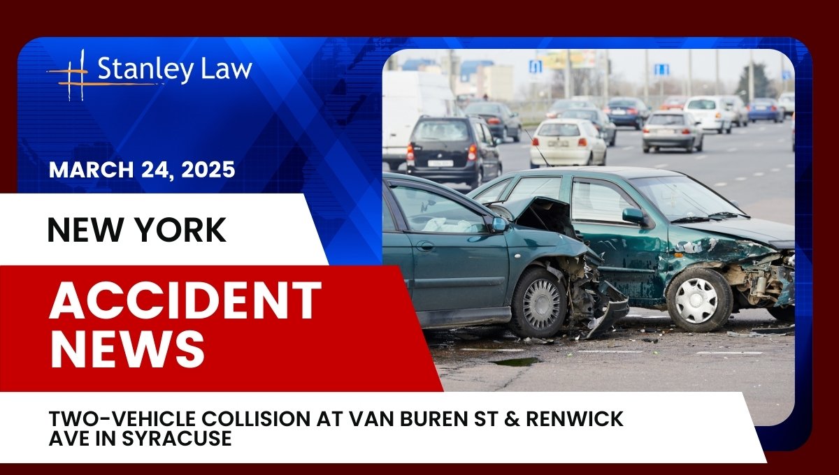 Two-Vehicle Collision at Van Buren St & Renwick Ave in Syracuse, NY