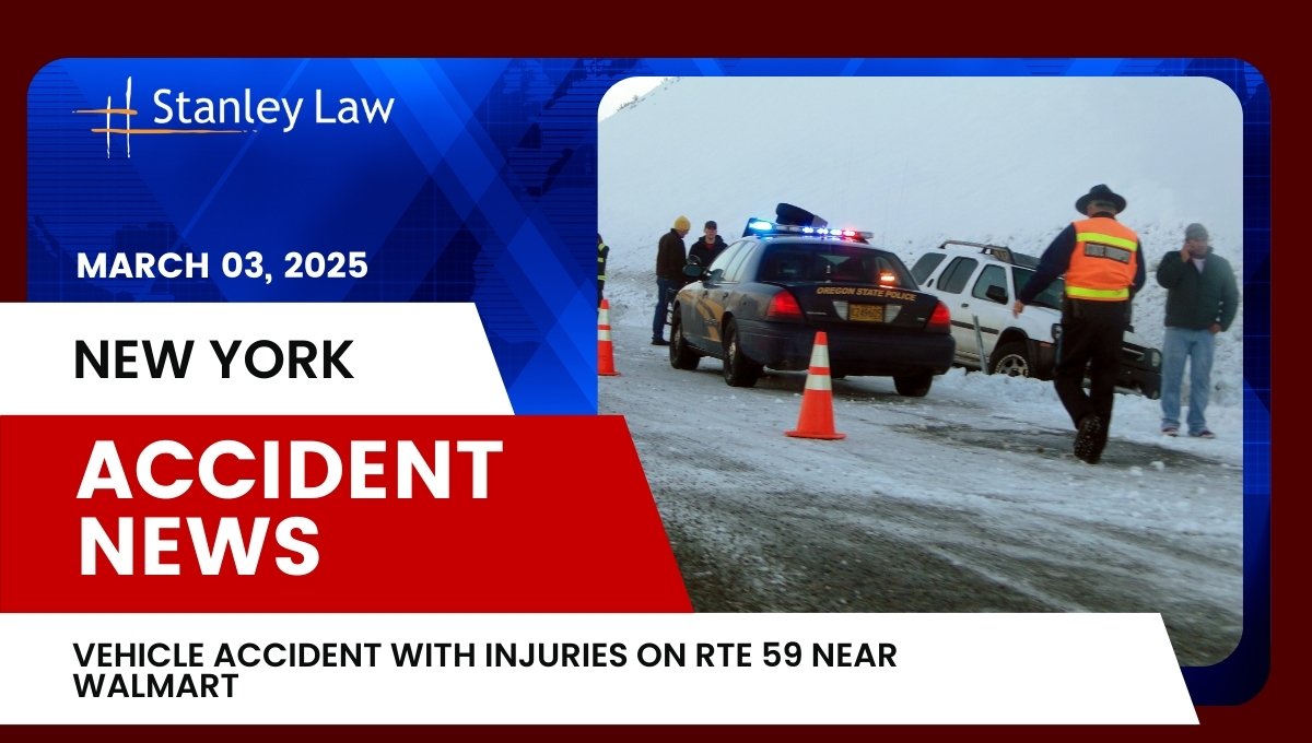 Vehicle Accident with Injuries on Rte 59 Near Walmart, NY