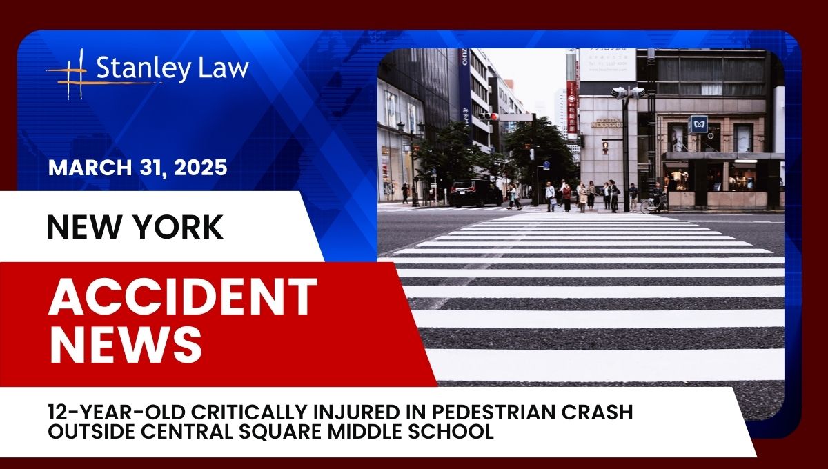 12 Year Old Critically Injured in Pedestrian Crash Outside Central Square Middle School