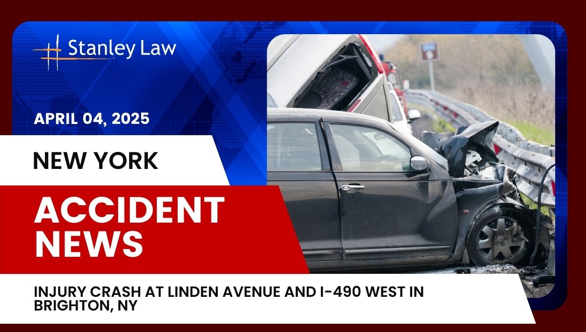 Injury Crash at Linden Avenue and I 490 West in Brighton NY