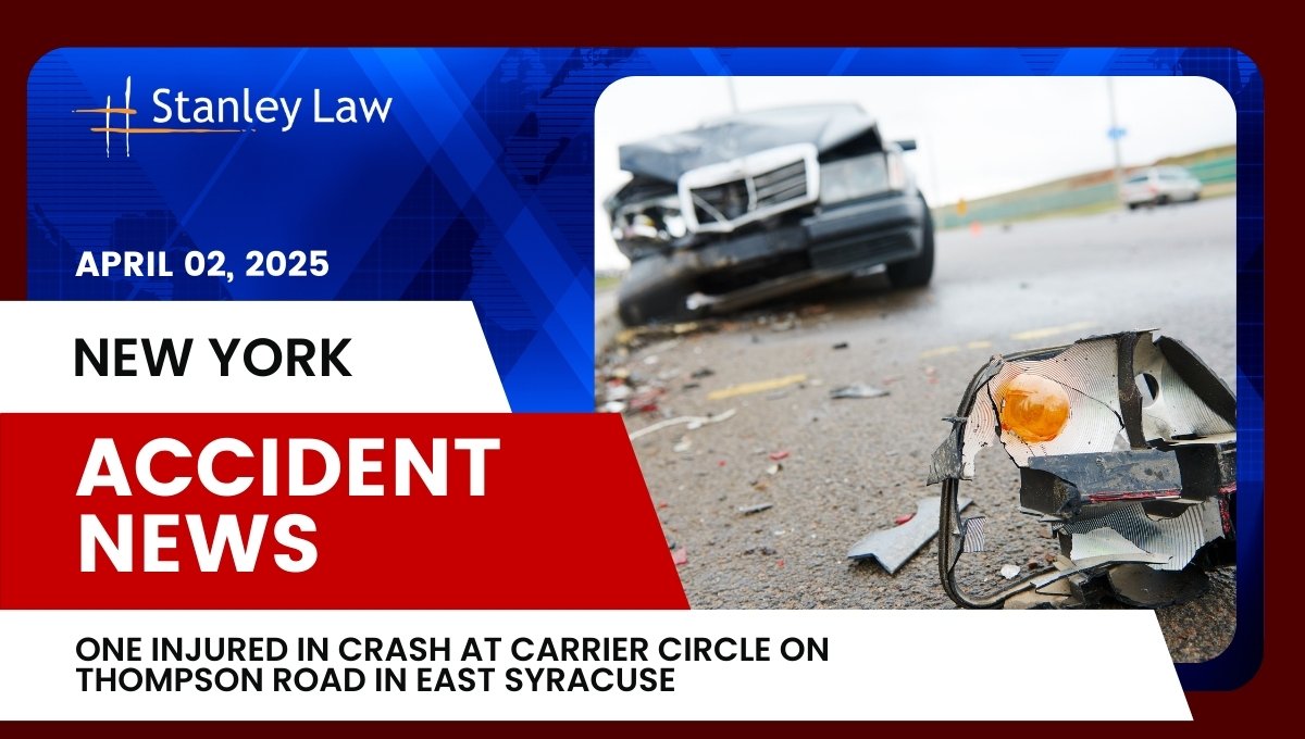 One Injured in Crash at Carrier Circle on Thompson Road in East Syracuse