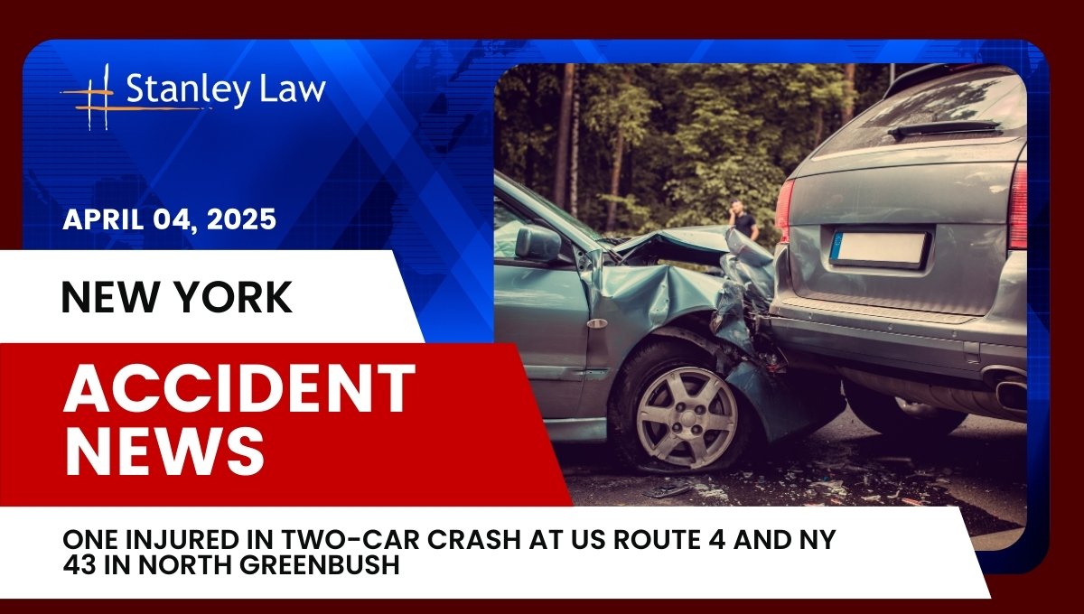One Injured in Two-Car Crash at US Route 4 and NY 43 in North Greenbush