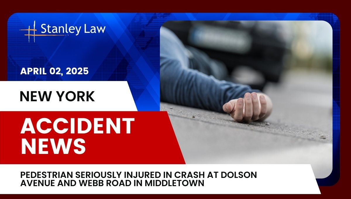 Pedestrian Seriously Injured in Crash at Dolson Avenue and Webb Road in Middletown