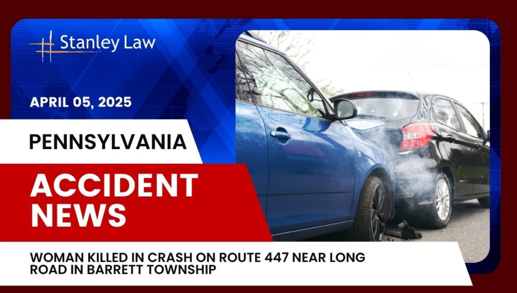 Woman Killed in Crash on Route 447 Near Long Road in Barrett Township