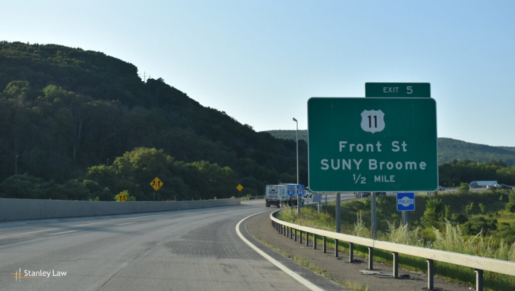 Chenango, NY - One Injured in Car Crash on I-81