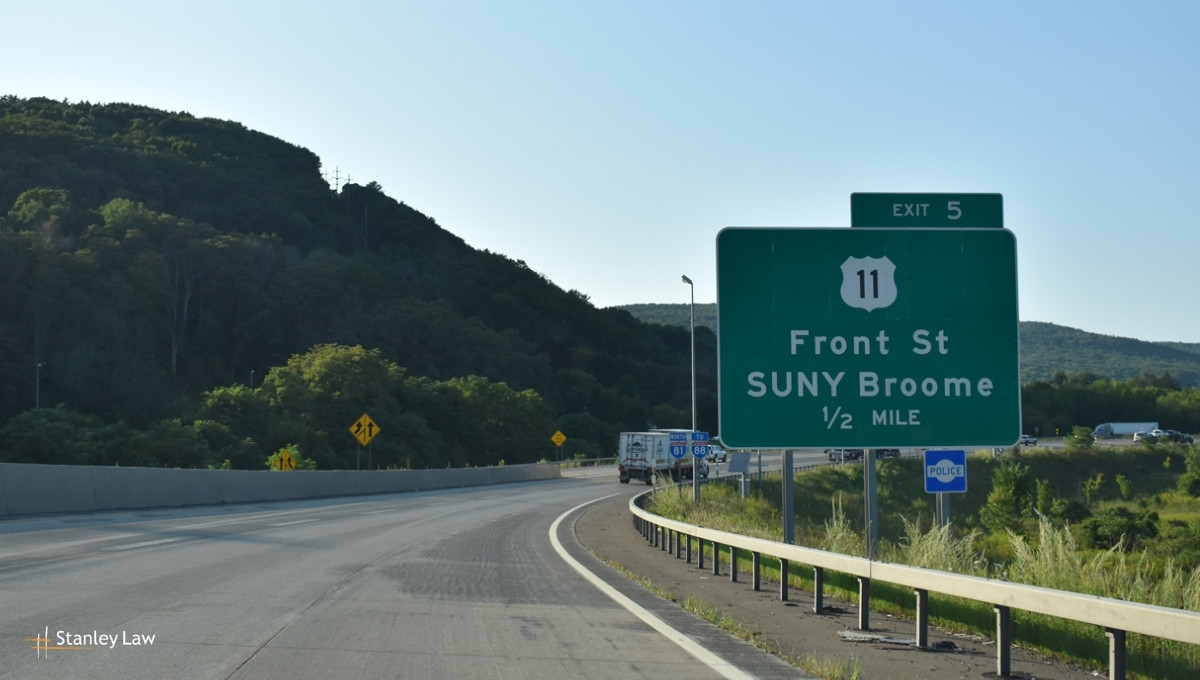 Chenango, NY - One Injured in Car Crash on I-81