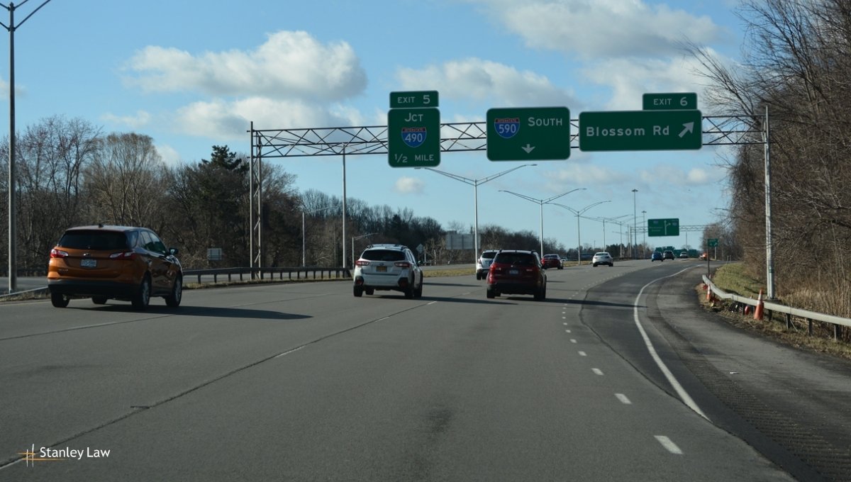 Brighton, NY - Injury Reported in Crash on Route 590 Northbound Near Browncroft Blvd