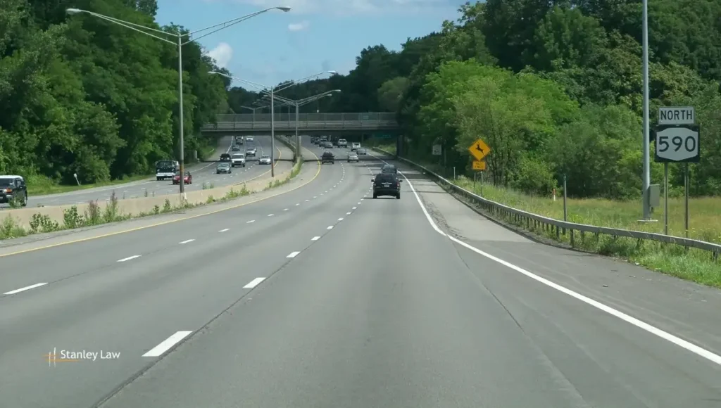 Collision on I-590