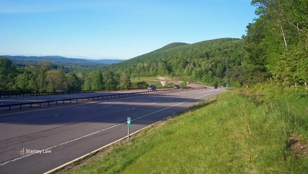 Single vehicle highway accident at Taconic State Parkway