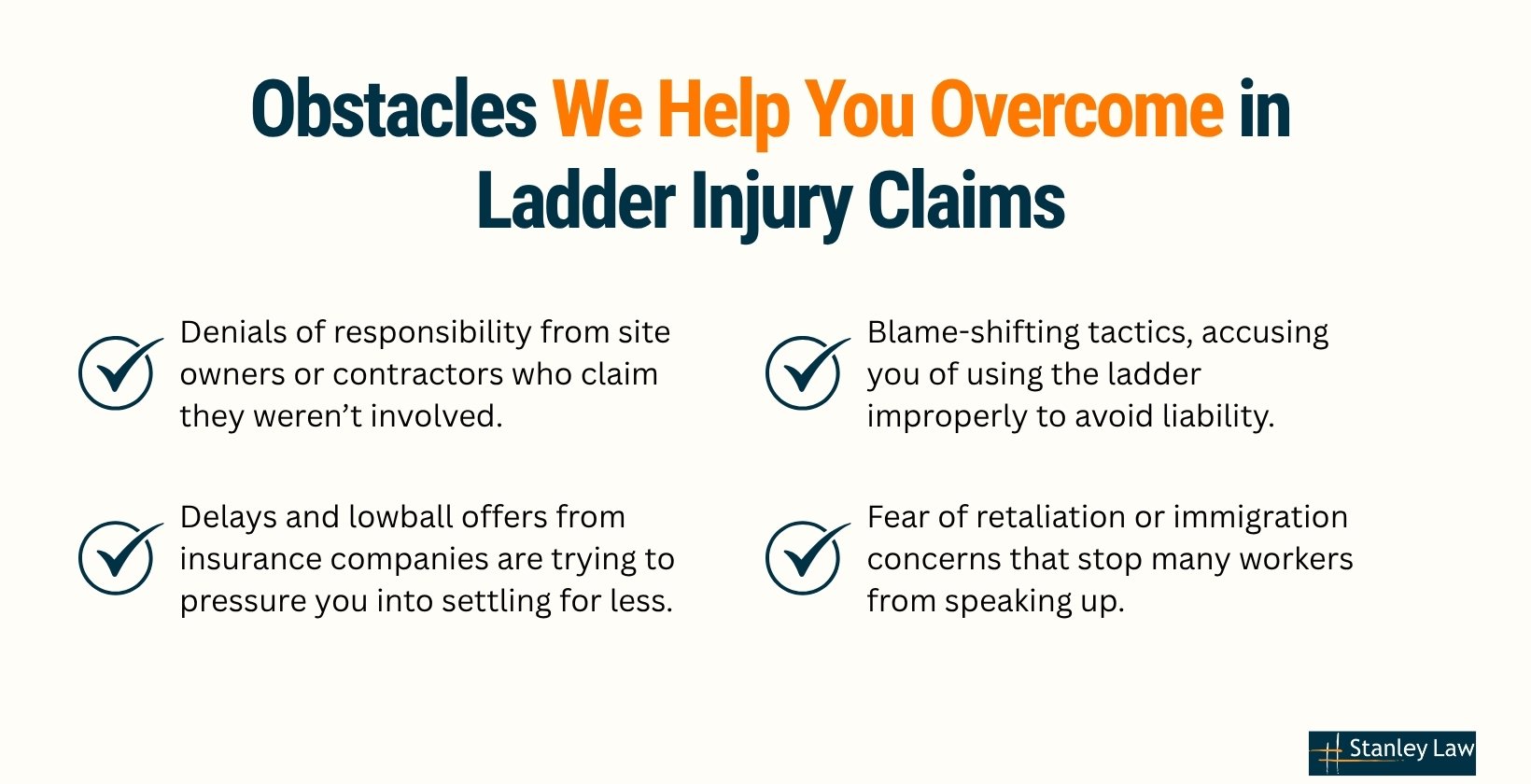 Obstacles We Help You Overcome in Ladder Injury Claims
