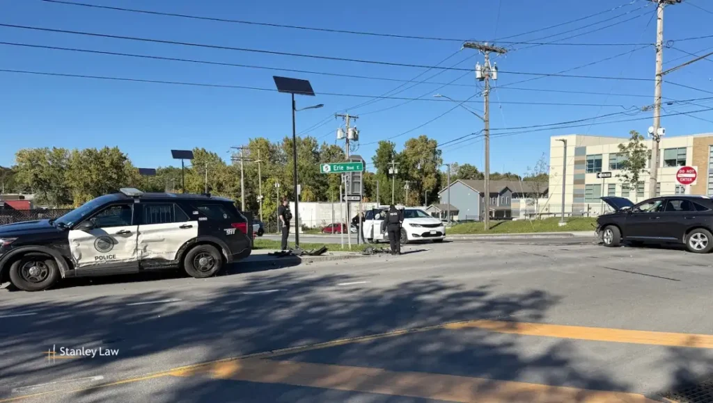 Two Hospitalized After Police Car Collision